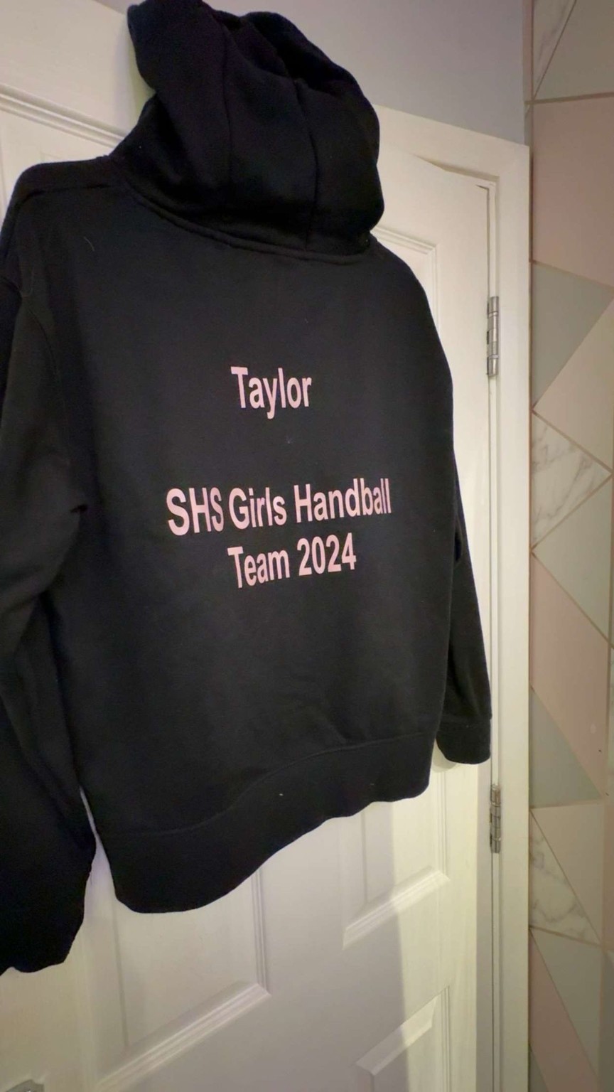 Personalised girls handball team hoodie